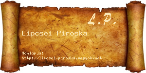 Lipcsei Piroska névjegykártya